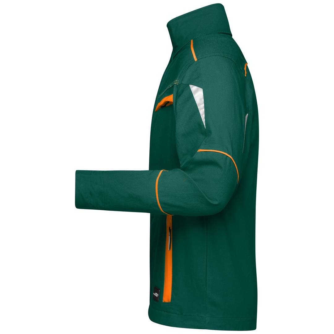 James & Nicholson Funktionelle Jacke JN849 Gr. S dark-green/orange