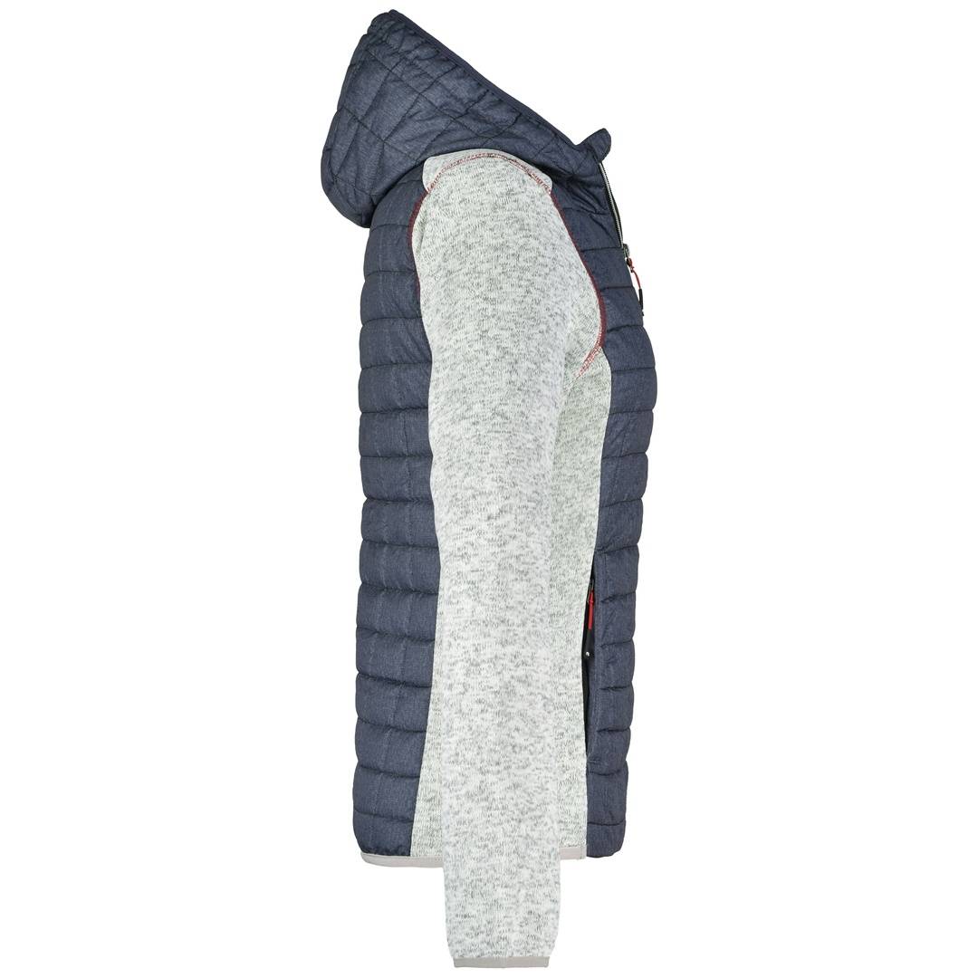 James & Nicholson Strickfleecejacke im stylischen Materialmix Damen JN771 Gr. 2XL light-melange/anthracite-melange