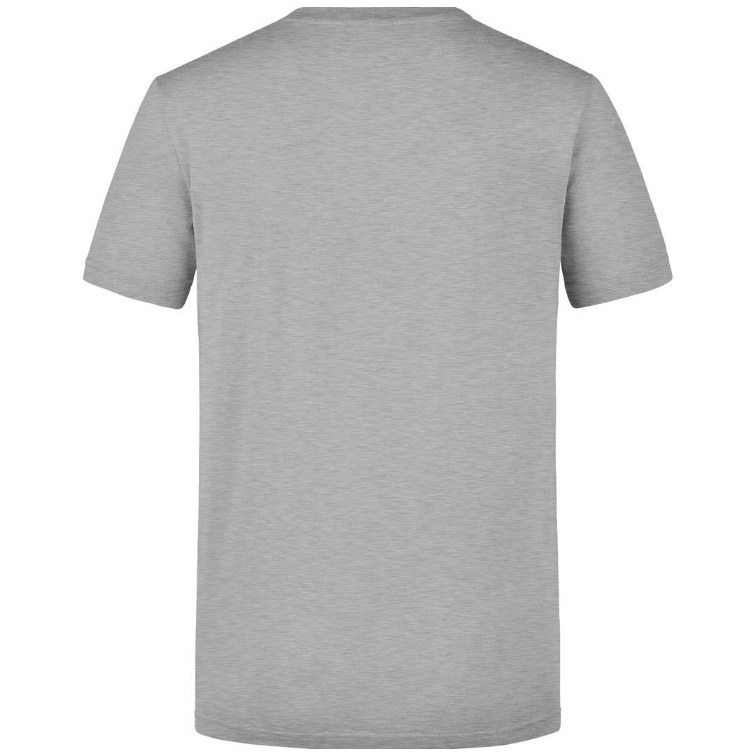 James & Nicholson Figurbetontes Rundhals-T-Shirt Herren Slim Fit JN911 Gr. M grey-heather