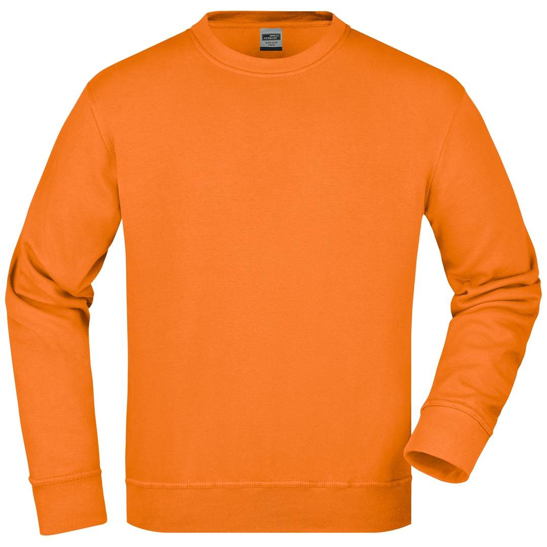 James & Nicholson Klassisches Rundhals-Sweatshirt JN840, Gr. XS orange