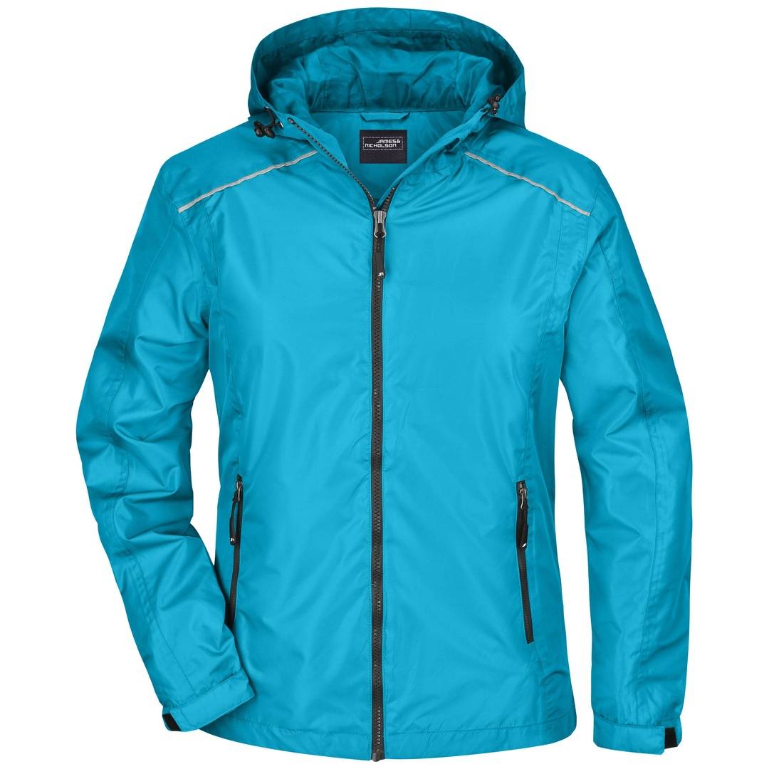 James & Nicholson Sportliche, funktionale Outdoorjacke Damen JN1117 Gr. L turquoise/iron-grey