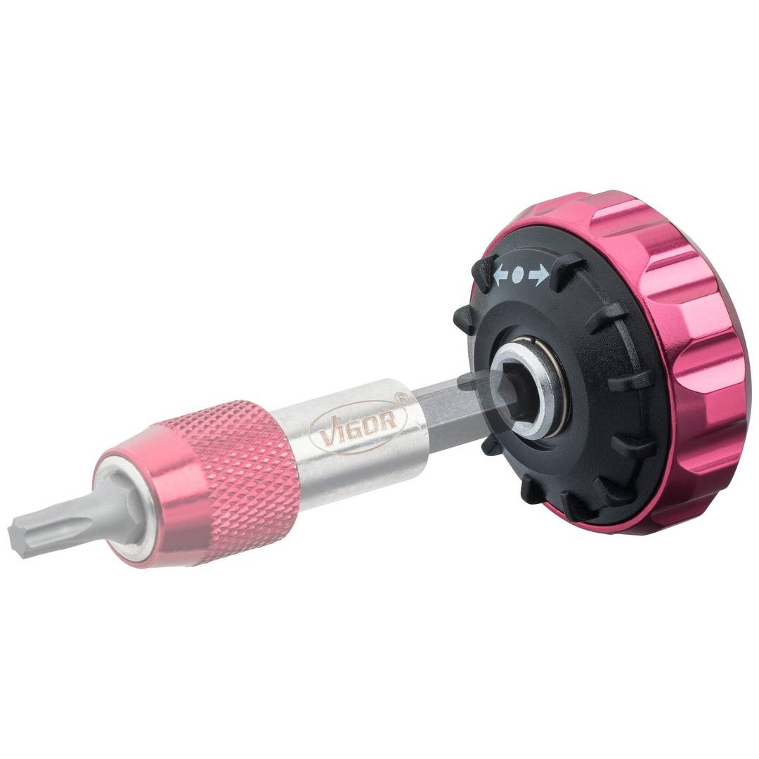 VIGOR GmbH VIGOR Fingerratsche, V2941, Vierkant massiv 6,3 mm (1/4 Zoll), Sechskant hohl 6,3 (1/4 Zoll), 29 mm 18200310