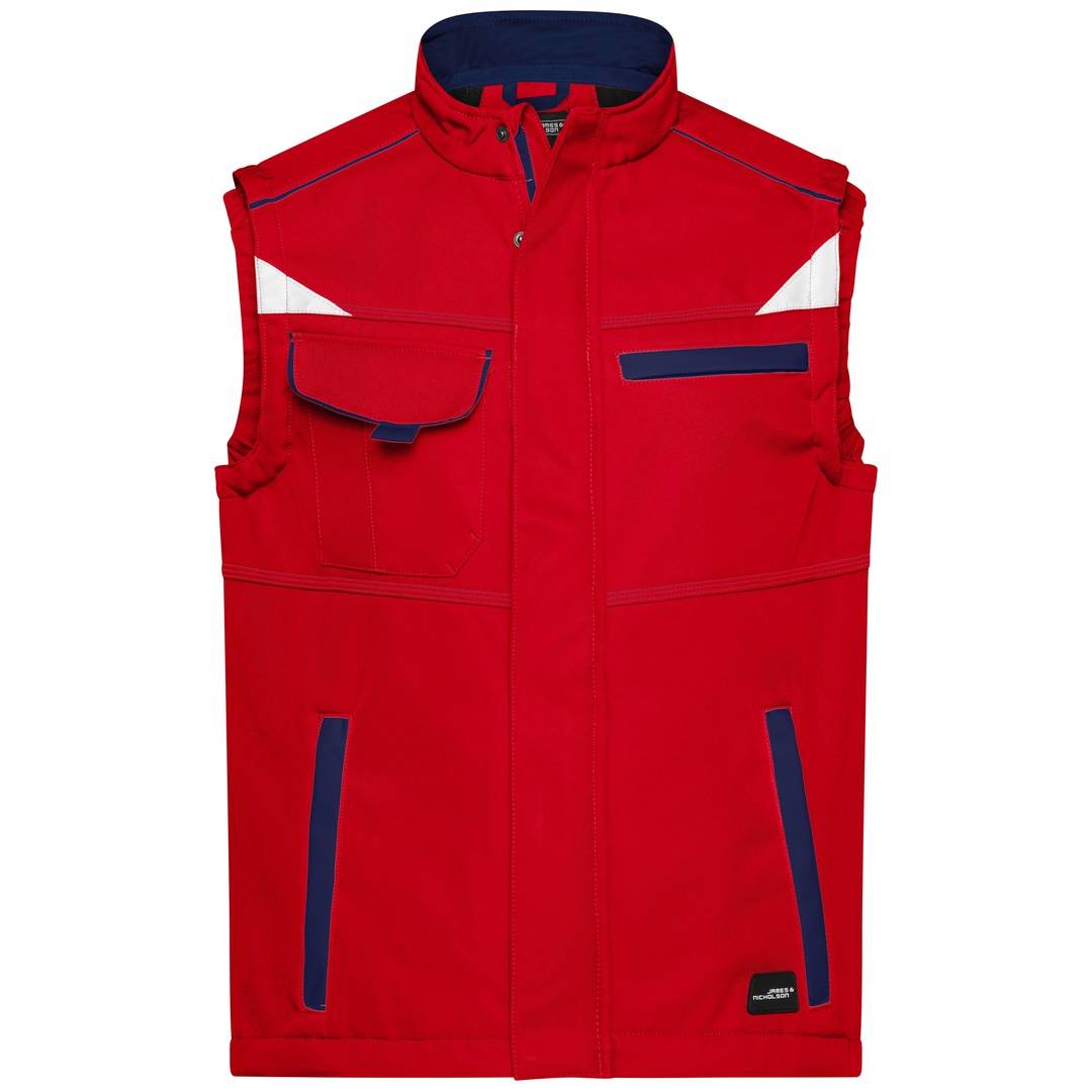 James & Nicholson Softshellweste Wind- und wasserabweisend JN852 Gr. 2XL red/navy