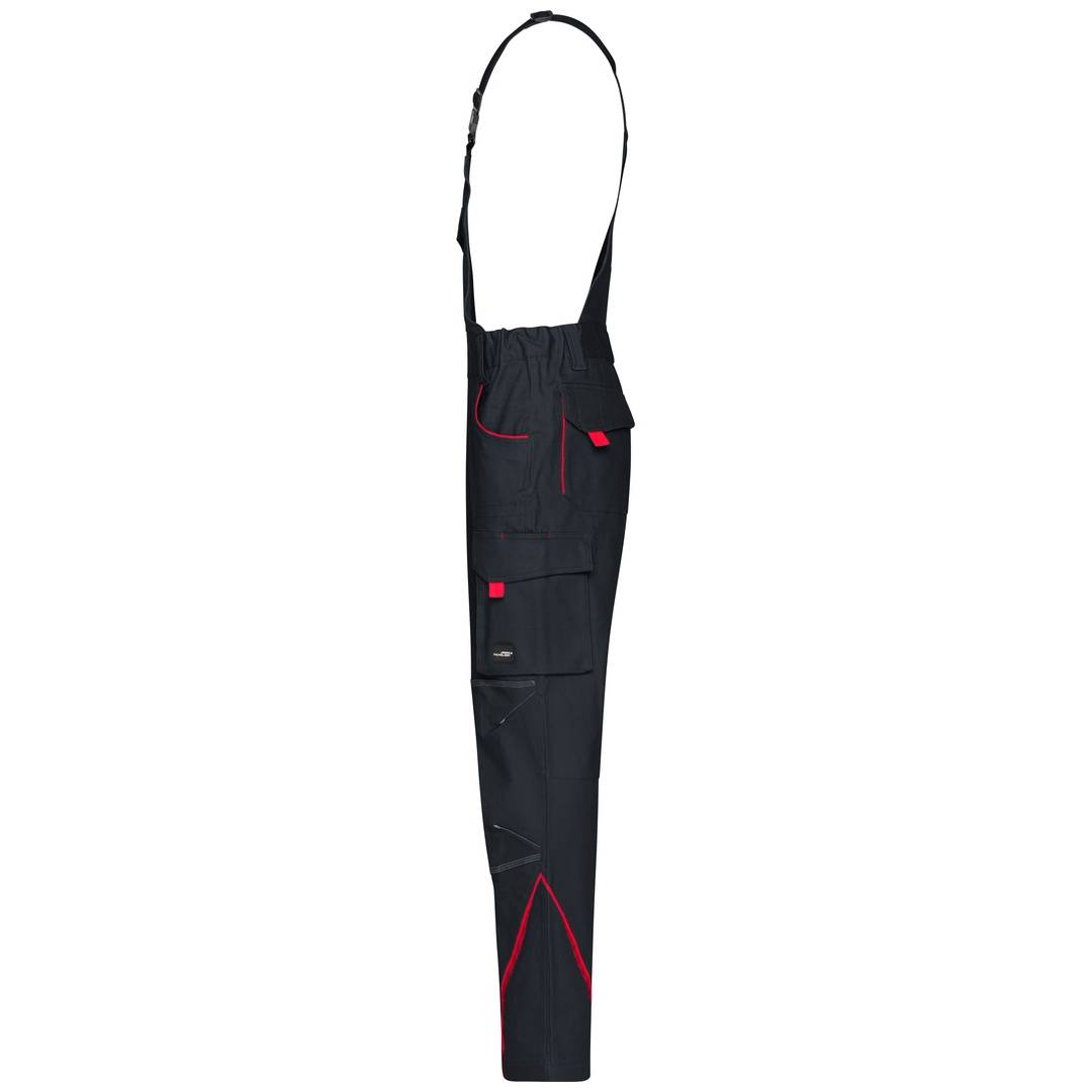 James &amp; Nicholson Funktionelle Latzhose JN848 Gr. 44 carbon/red