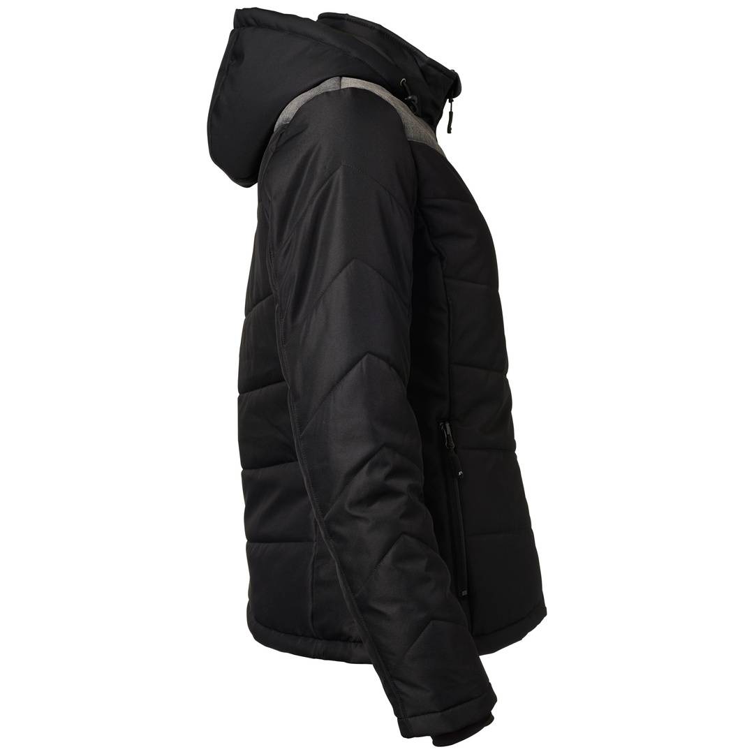 James & Nicholson sportliche Winterjacke mit Kapuze JN1133 Gr. M schwarz/anthrazit-melange