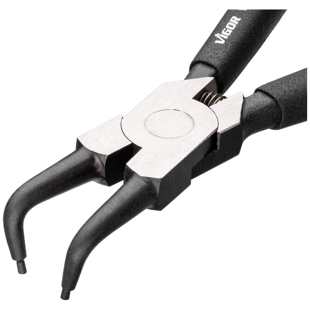 VIGOR Sicherungsring-Zange, 140 mm, Spitzen 90° abgewinkelt (Form D)