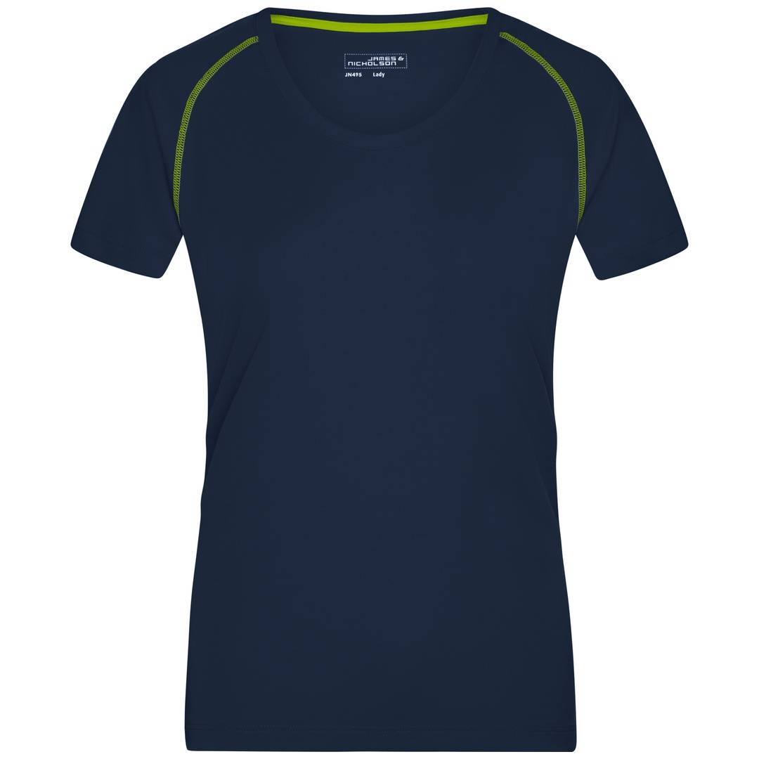 James & Nicholson Funktions-Shirt Damen JN495 Gr. L navy/bright-yellow