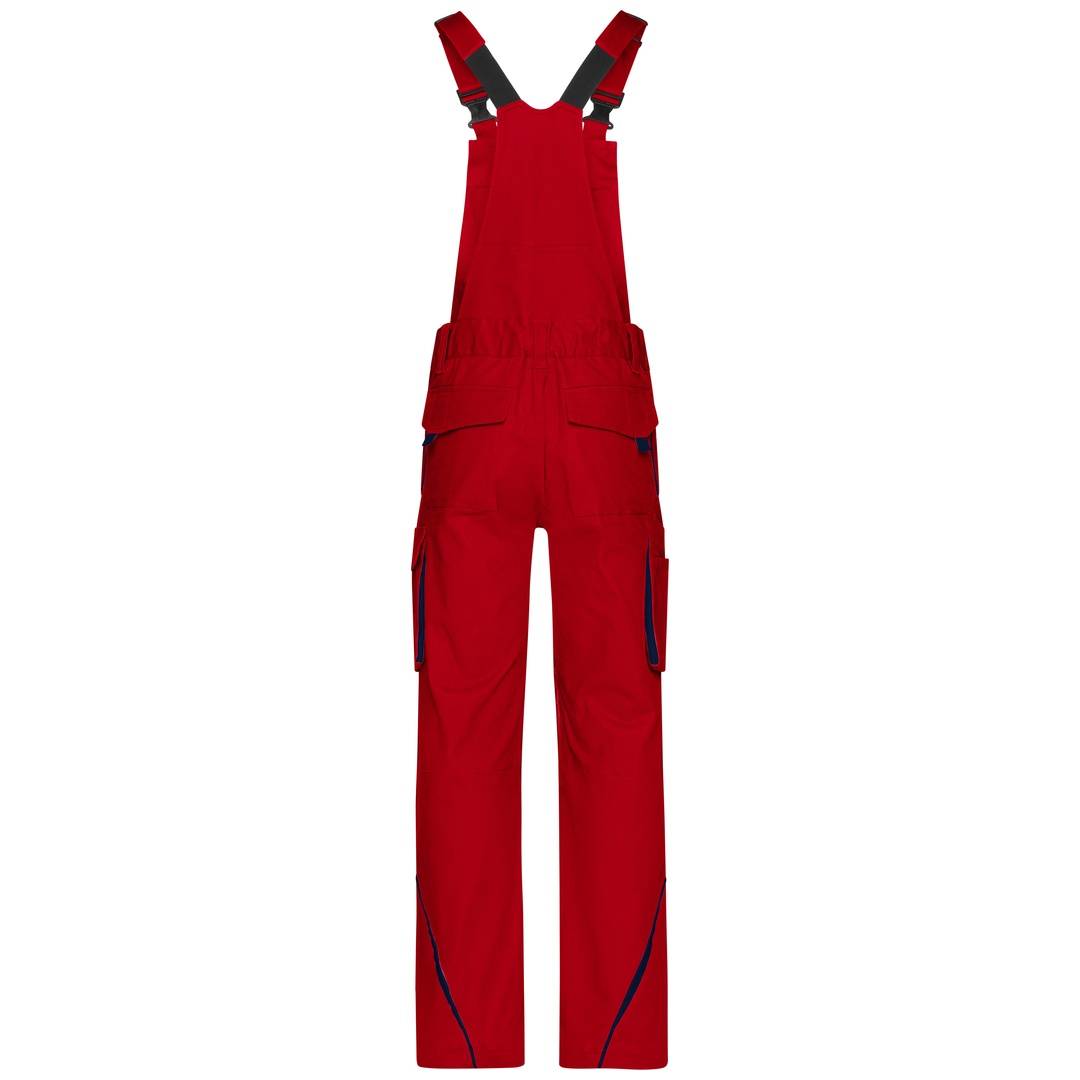 James &amp; Nicholson Funktionelle Latzhose JN848 Gr. 42 red/navy