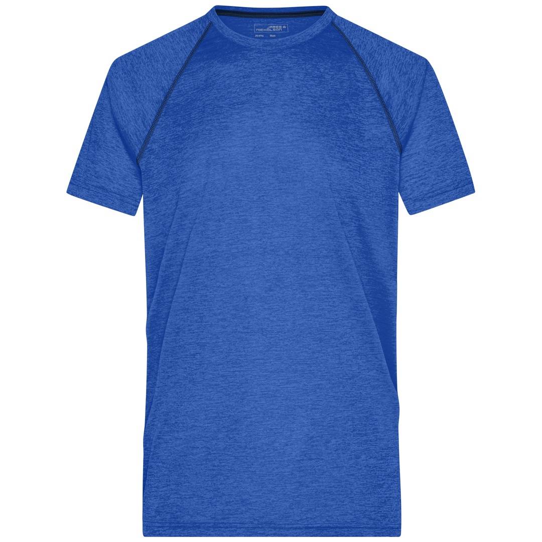 James & Nicholson Funktions-Shirt Herren JN496 Gr. L blue-melange/navy