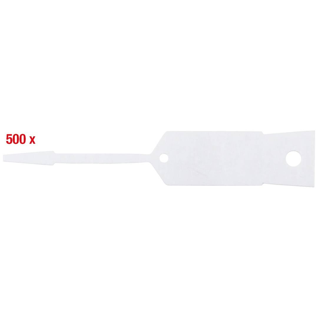 KS TOOLS Schlüsselanhänger, blanko, 500 Stück, weiß