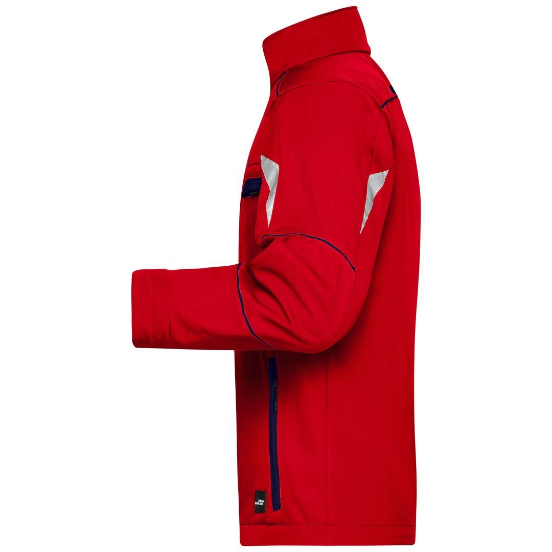 James & Nicholson Wind- und Wasserfeste Softshelljacke JN851 Gr. S red/navy