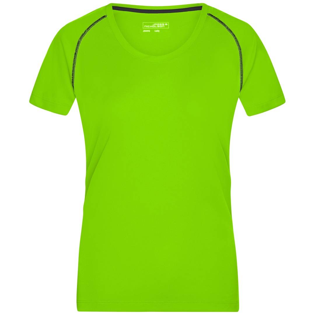 James & Nicholson Funktions-Shirt Damen JN495 Gr. S bright-green/black