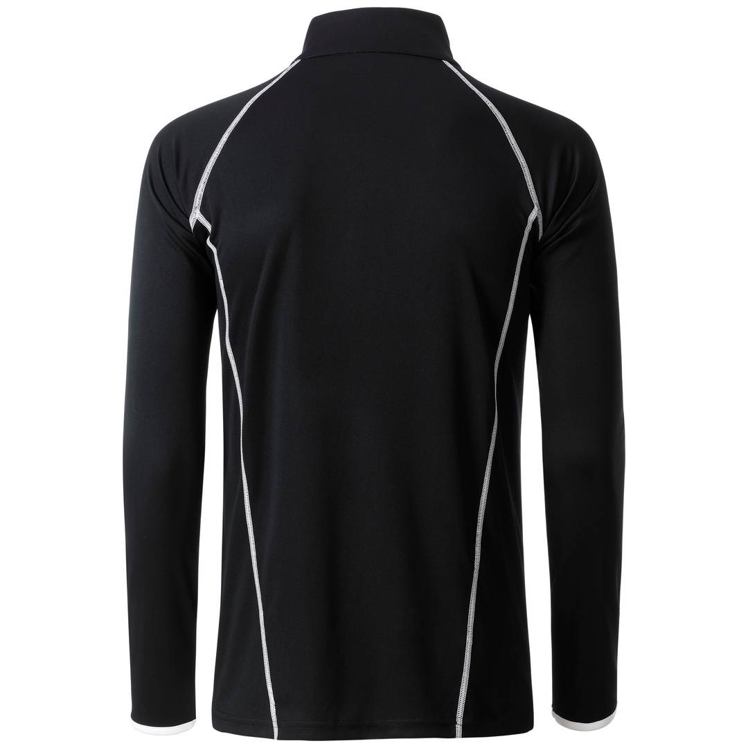 James & Nicholson Langarmshirt Herren JN498 Gr. 2XL black/white
