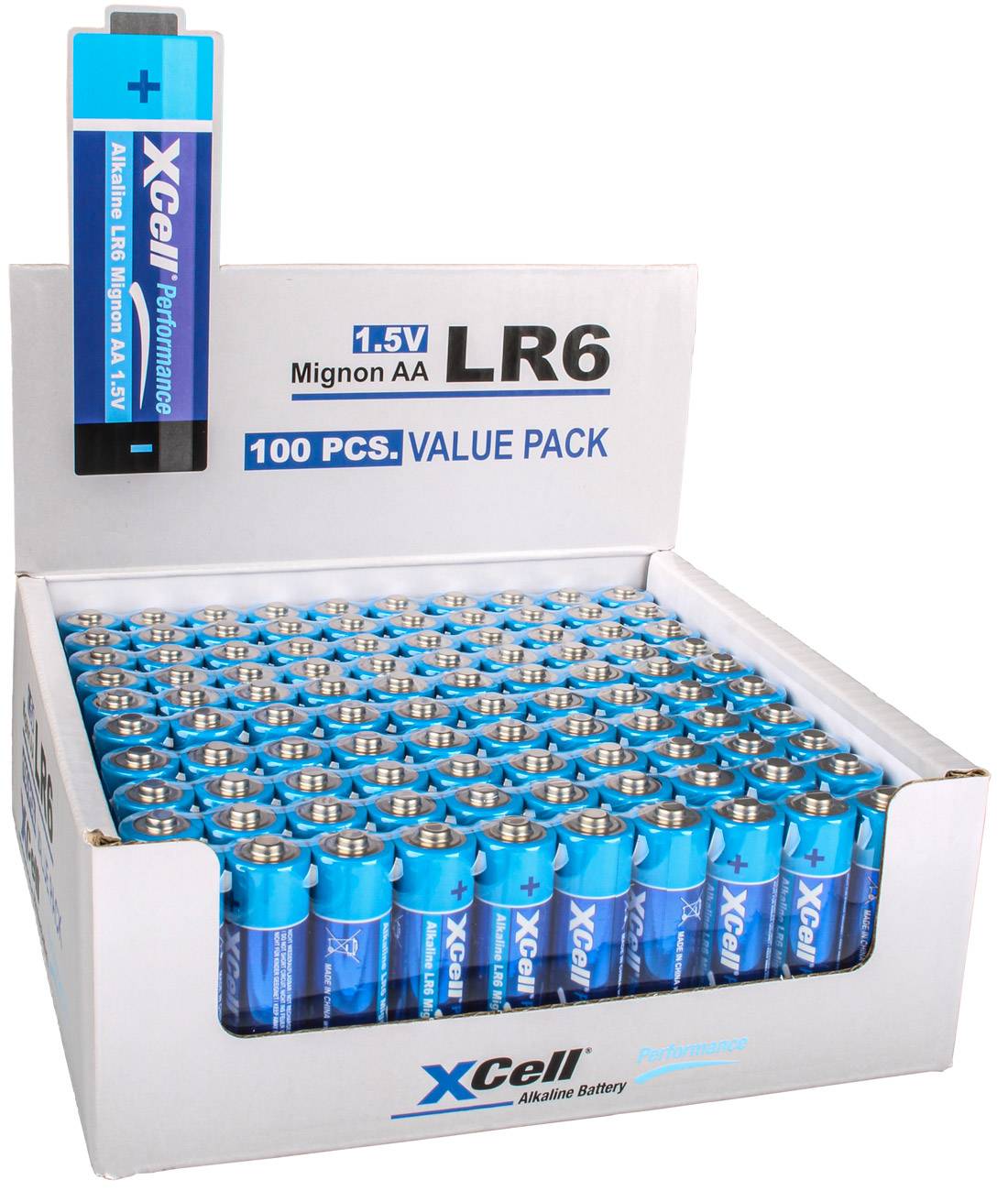 XCell Performance Alkaline LR6 Mignon AA Batterie 100er Box, Einwegbatterie, AA, Alkali, 1,5 V, 100 Stück(e), 2900 mAh