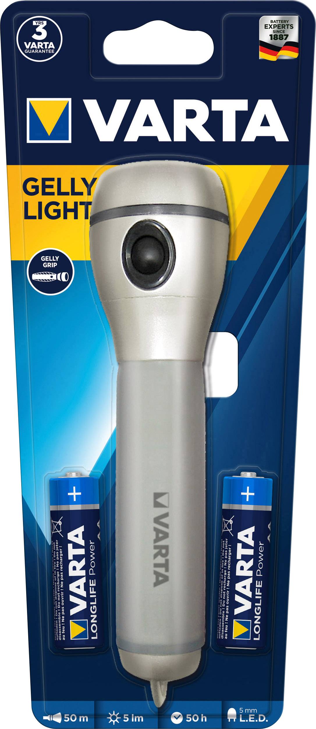 Varta Gelly Light LED Taschenlampe batteriebetrieben 5 lm 50 h 78 g