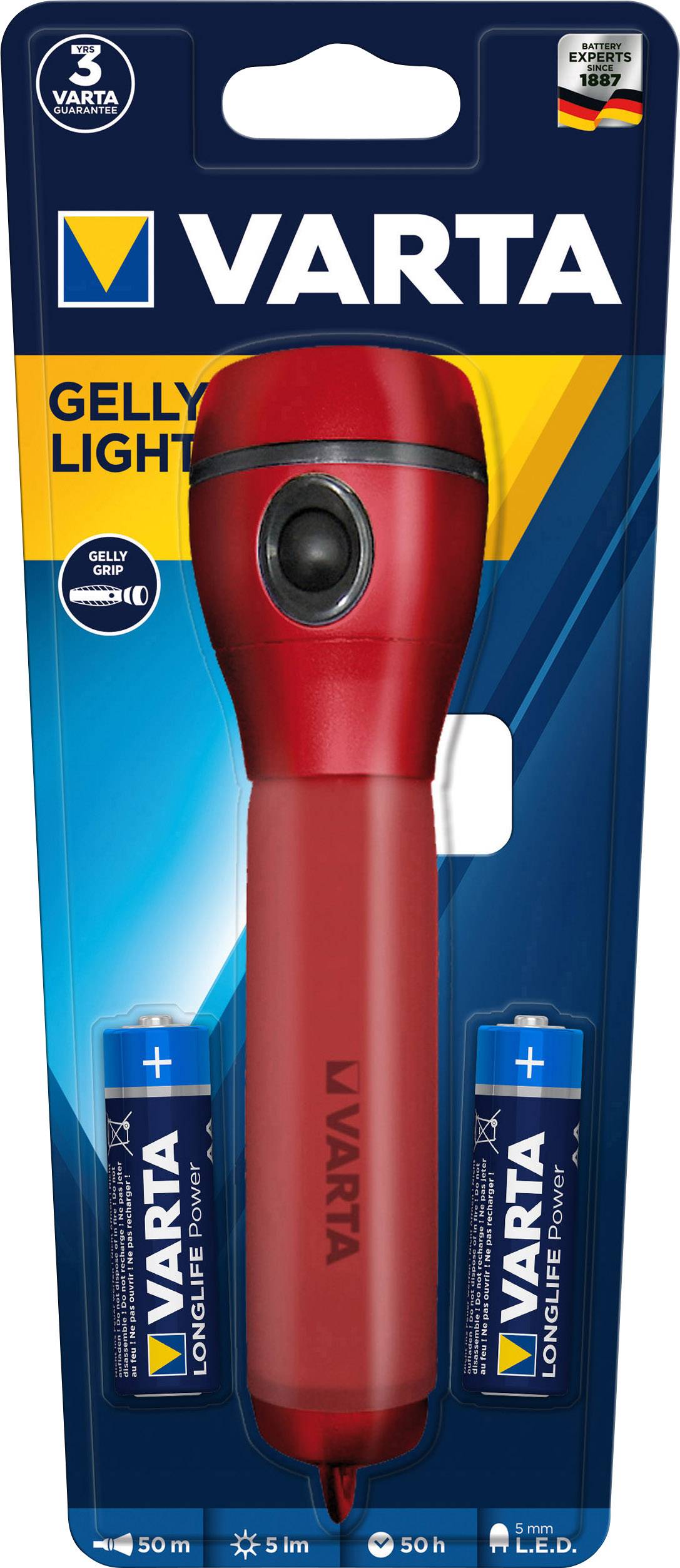 Varta Gelly Light LED Taschenlampe batteriebetrieben 5 lm 50 h 78 g