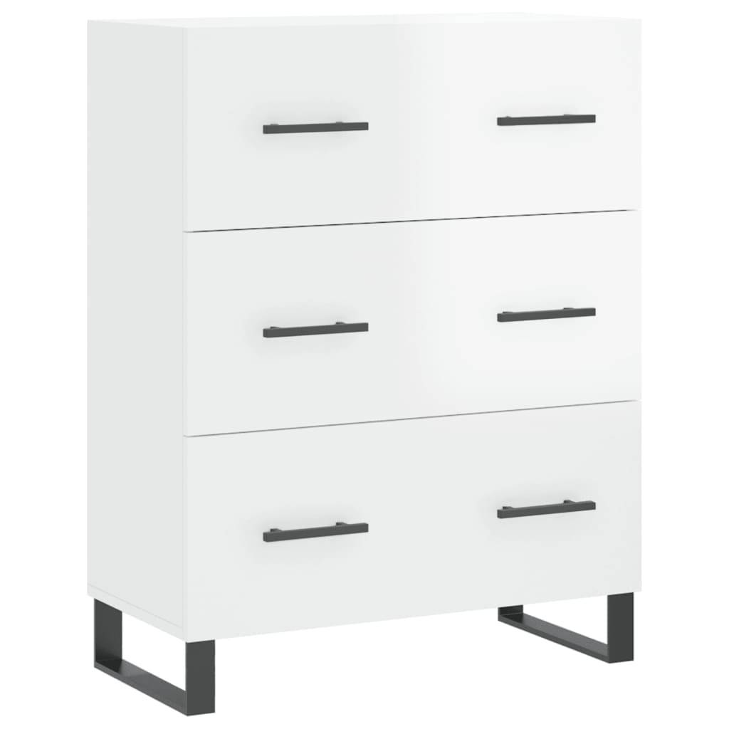 vidaXL Sideboard Hochglanz-Weiß 69,5x34x90 cm Holzwerkstoff