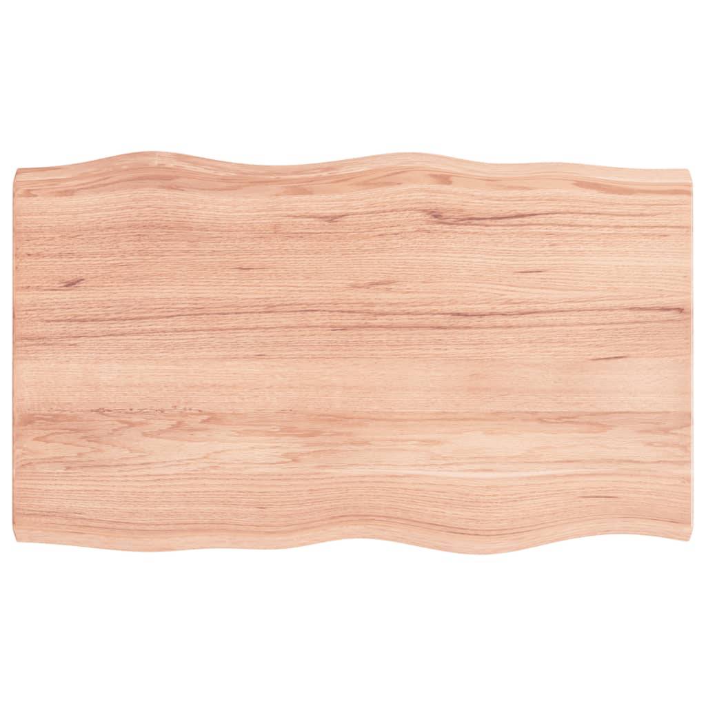 vidaXL Tischplatte 100x60x(2-4) cm Massivholz Behandelt Baumkante