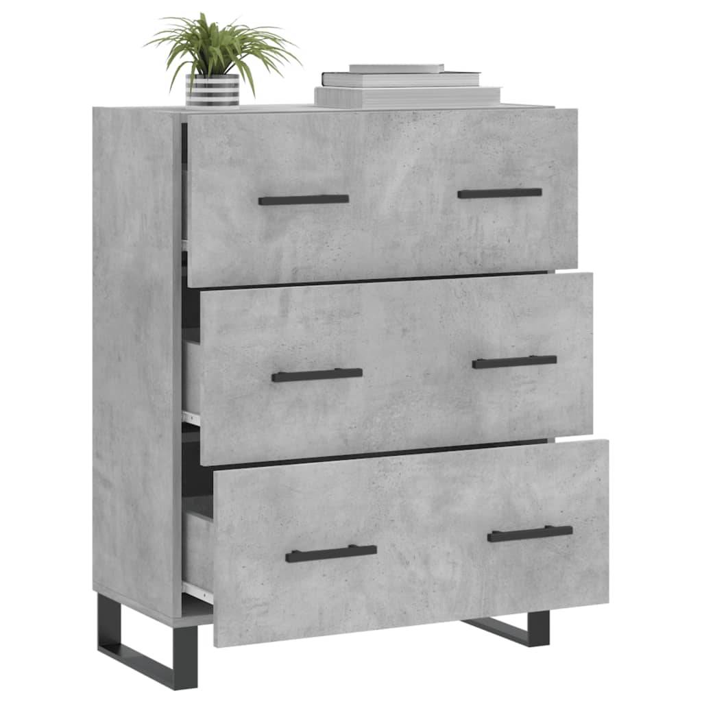 vidaXL Sideboard Betongrau 69,5x34x90 cm Holzwerkstoff