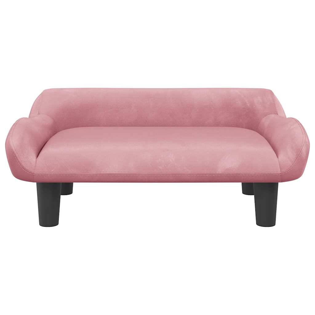 vidaXL Hundebett Rosa 70x40x24 cm Samt