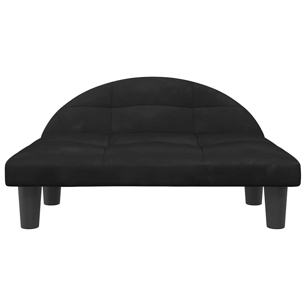 vidaXL Hundebett Schwarz 70x52x30 cm Samt
