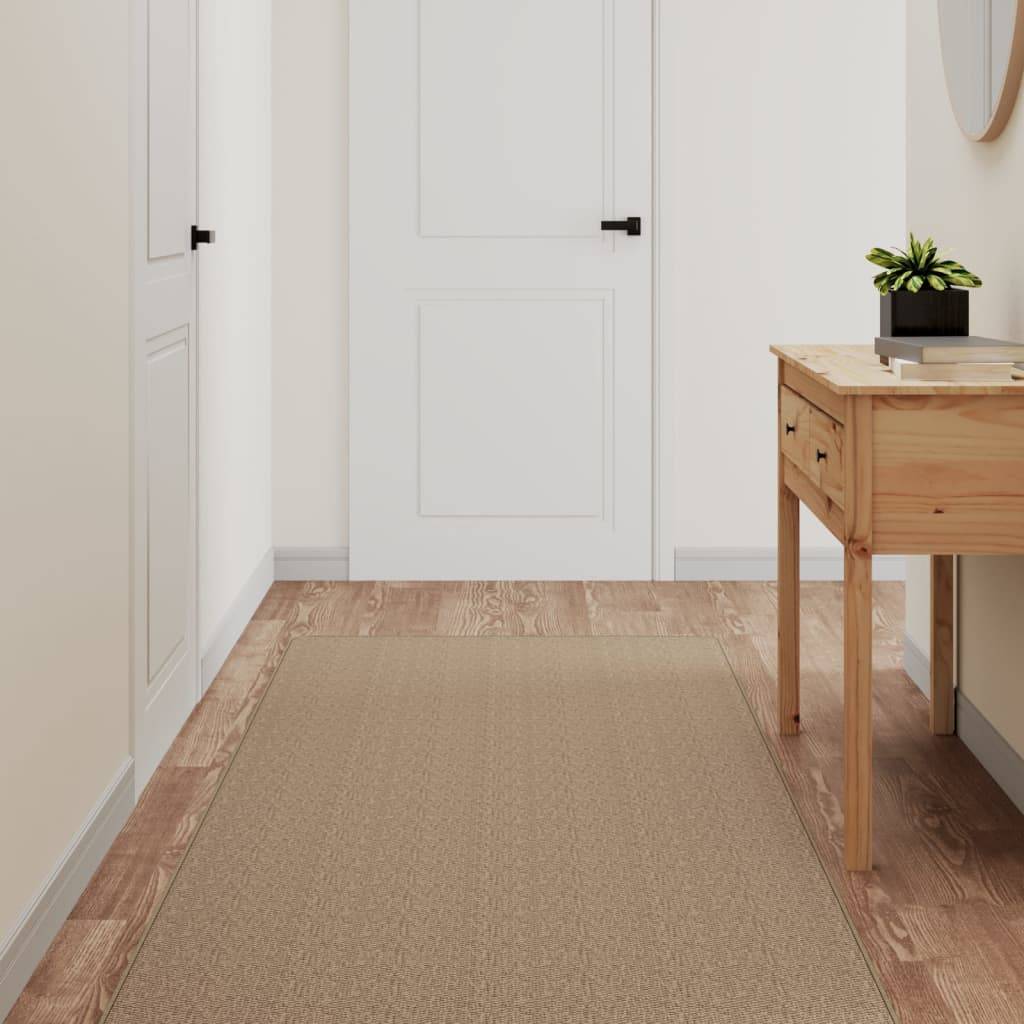 vidaXL Teppichläufer Sisal-Optik Sandfarben 80x300 cm