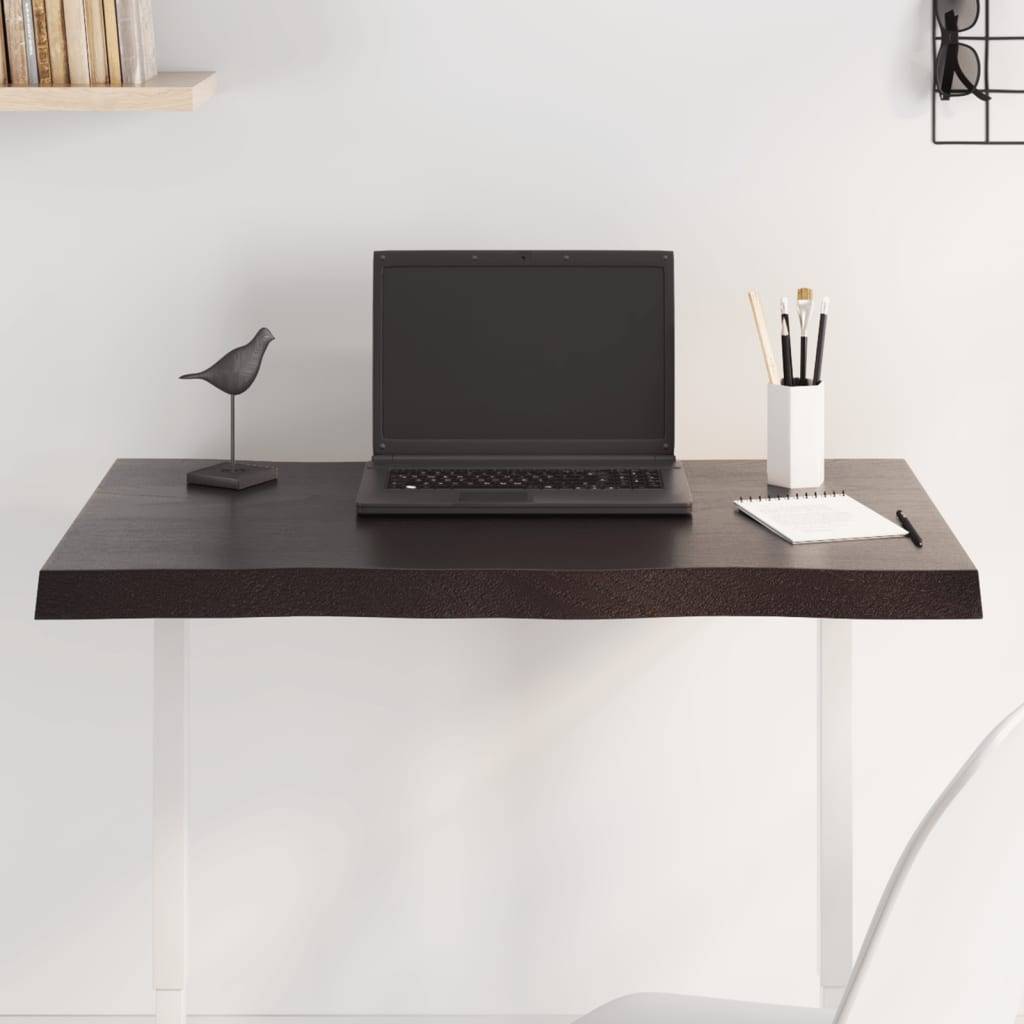 vidaXL Tischplatte 80x40x(2-4) cm Massivholz Behandelt Baumkante