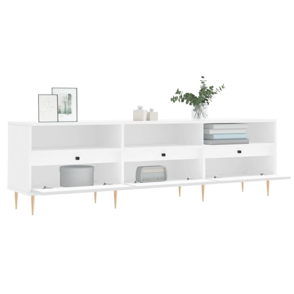 vidaXL TV-Schrank Weiß 150x30x44,5 cm Holzwerkstoff