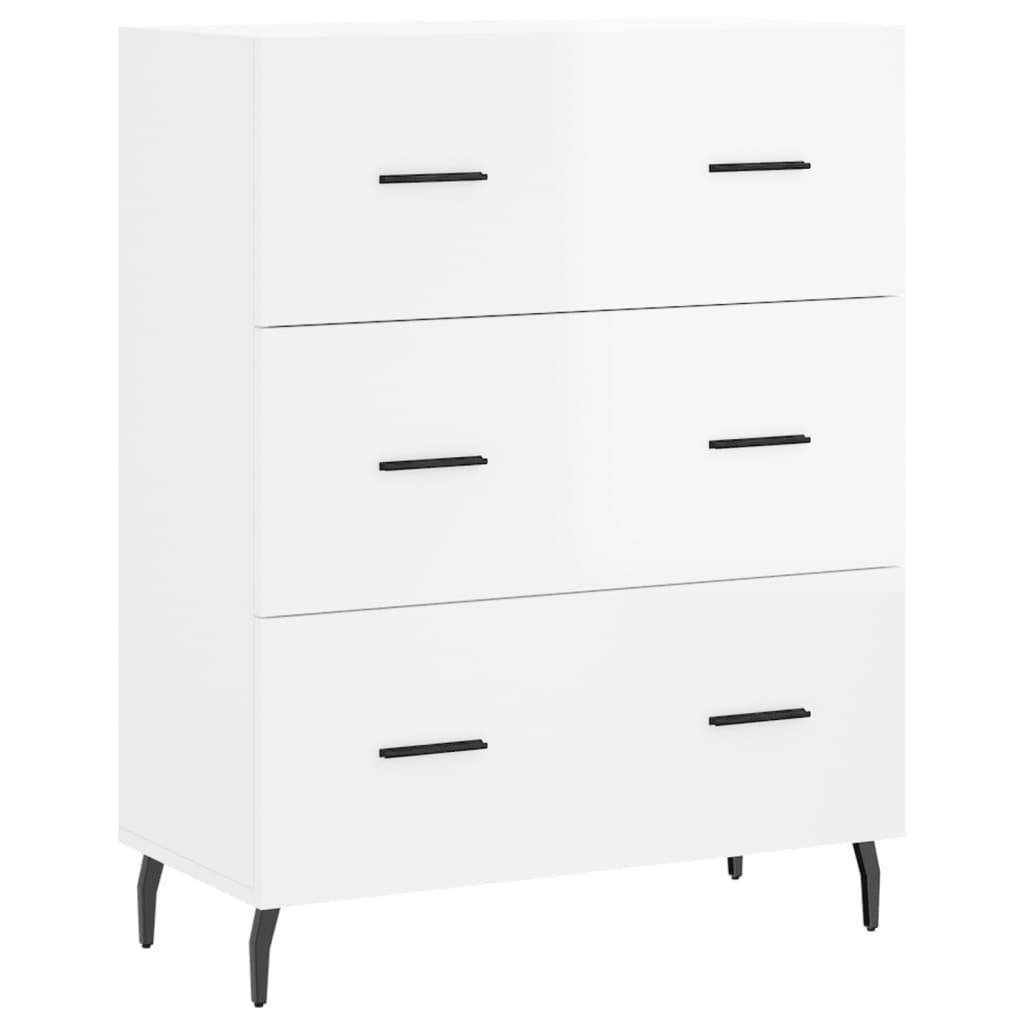 vidaXL Sideboard Hochglanz-Weiß 69,5x34x90 cm Holzwerkstoff