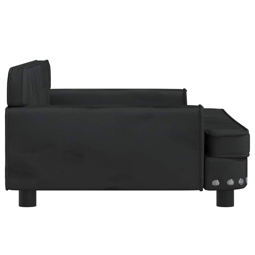 vidaXL Hundebett Schwarz 90x53x30 cm Samt