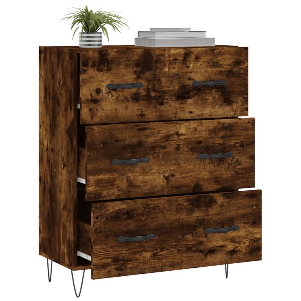 vidaXL Sideboard Räuchereiche 69,5x34x90 cm Holzwerkstoff