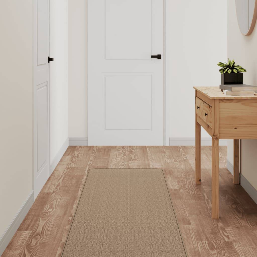 vidaXL Teppichläufer Sisal-Optik Sandfarben 50x150 cm