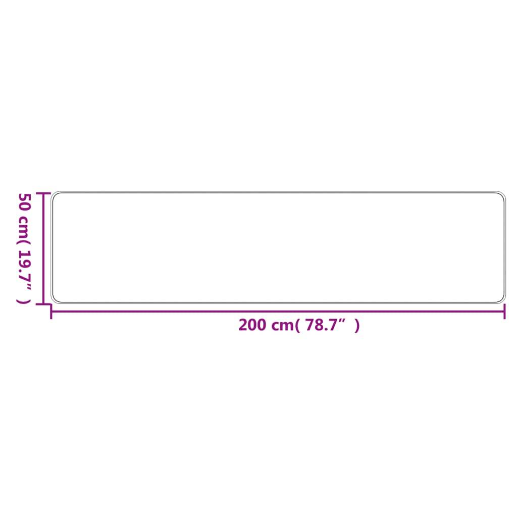 vidaXL Teppichläufer Sisal-Optik Anthrazit 50x200 cm