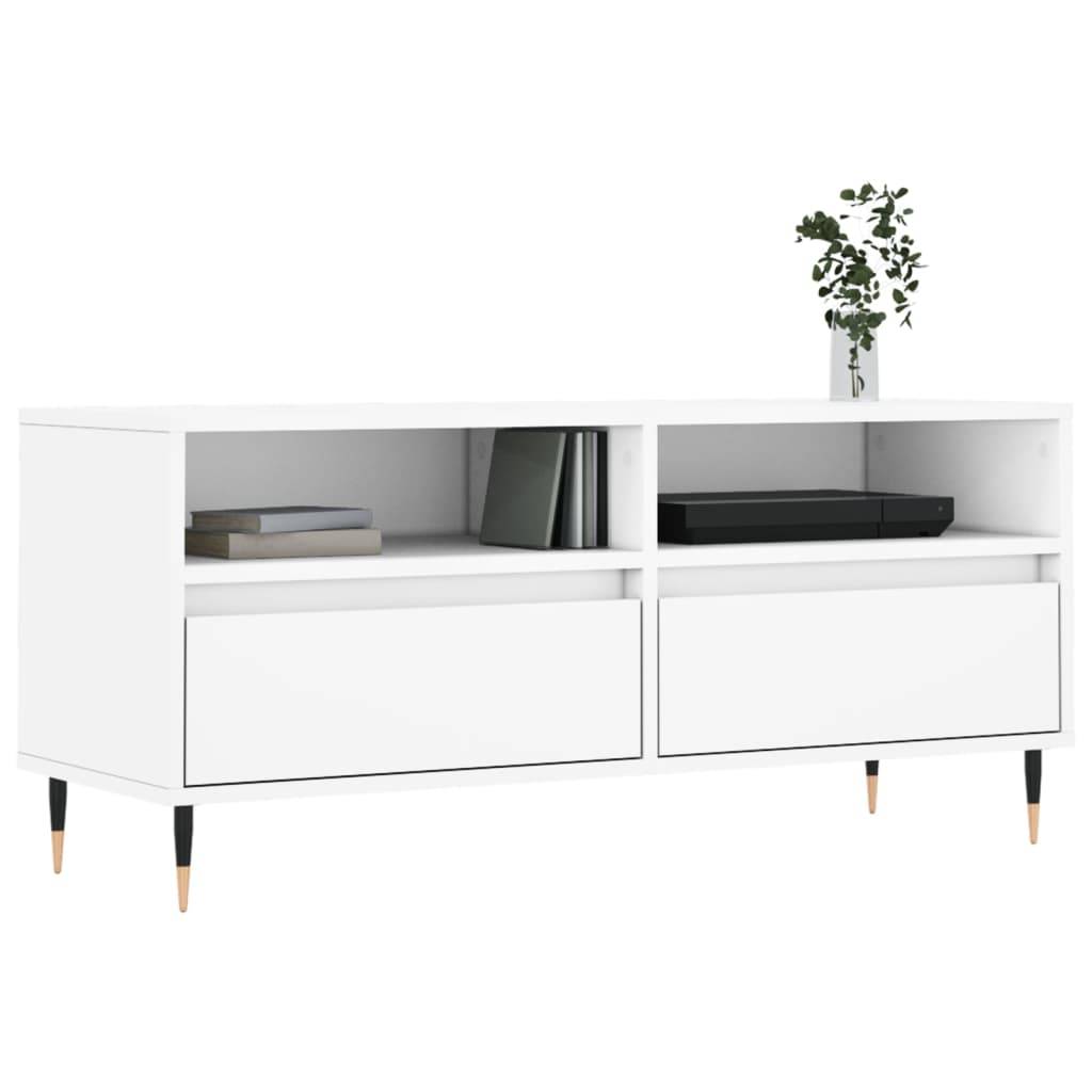 vidaXL TV-Schrank Weiß 100x34,5x44,5 cm Holzwerkstoff