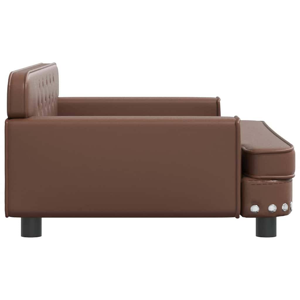 vidaXL Hundebett Braun 90x53x30 cm Kunstleder