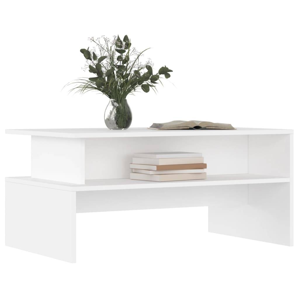 vidaXL Couchtisch Weiß 90x55x42,5 cm Holzwerkstoff