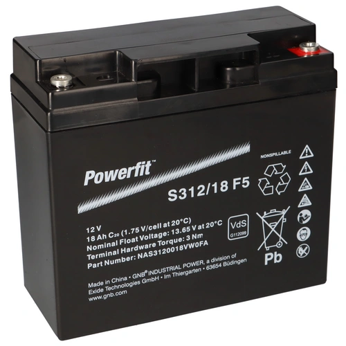 Exide Powerfit Bleiakku AGM 12V 18Ah S312/18 F5 Exide Powerfit Bleiakku AGM 12V 18Ah S312/18 F5