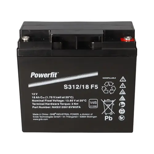 Exide Powerfit Bleiakku AGM 12V 18Ah S312/18 F5 Exide Powerfit Bleiakku AGM 12V 18Ah S312/18 F5
