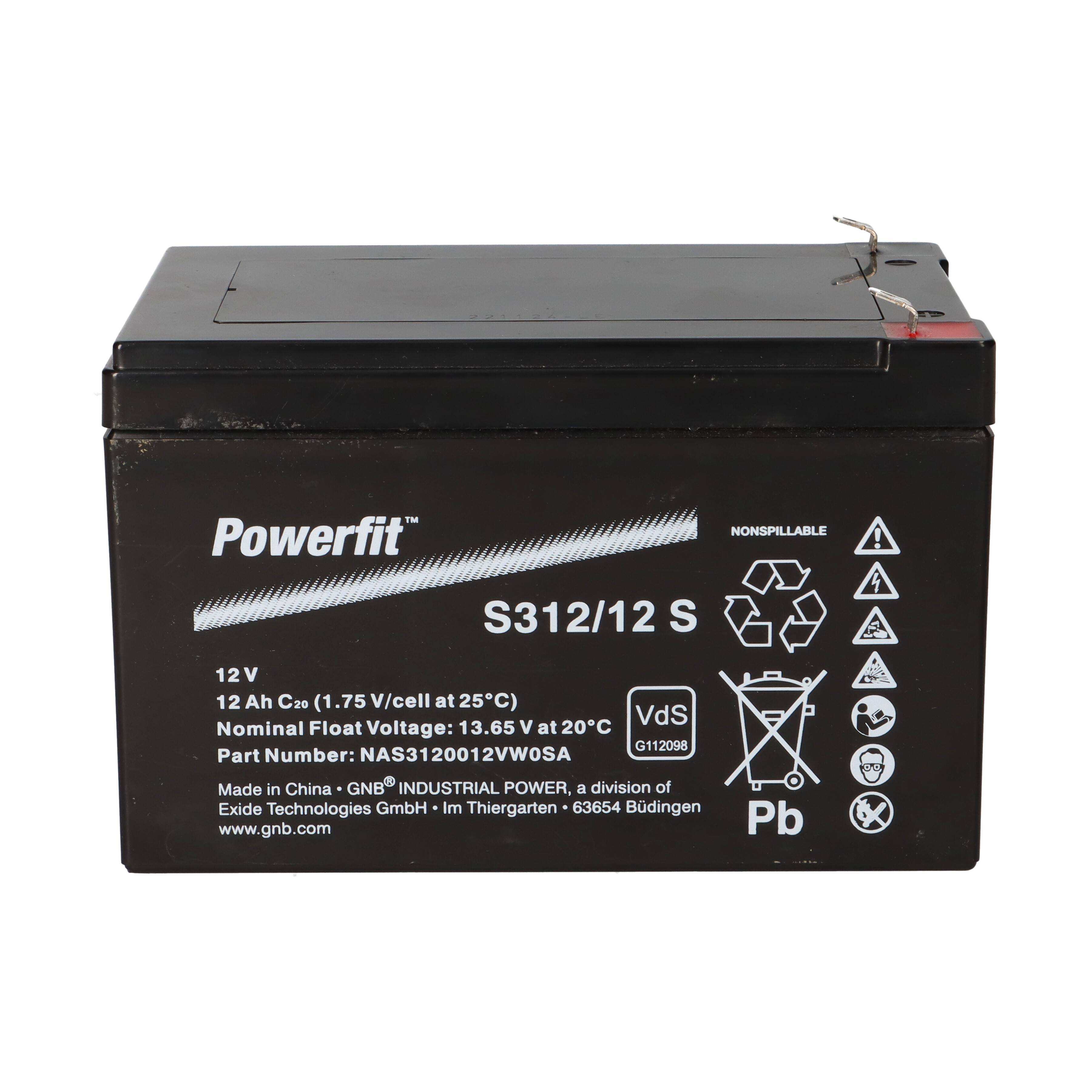 Exide Powerfit S312/12 S 12V 12Ah AGM Standby-Akku