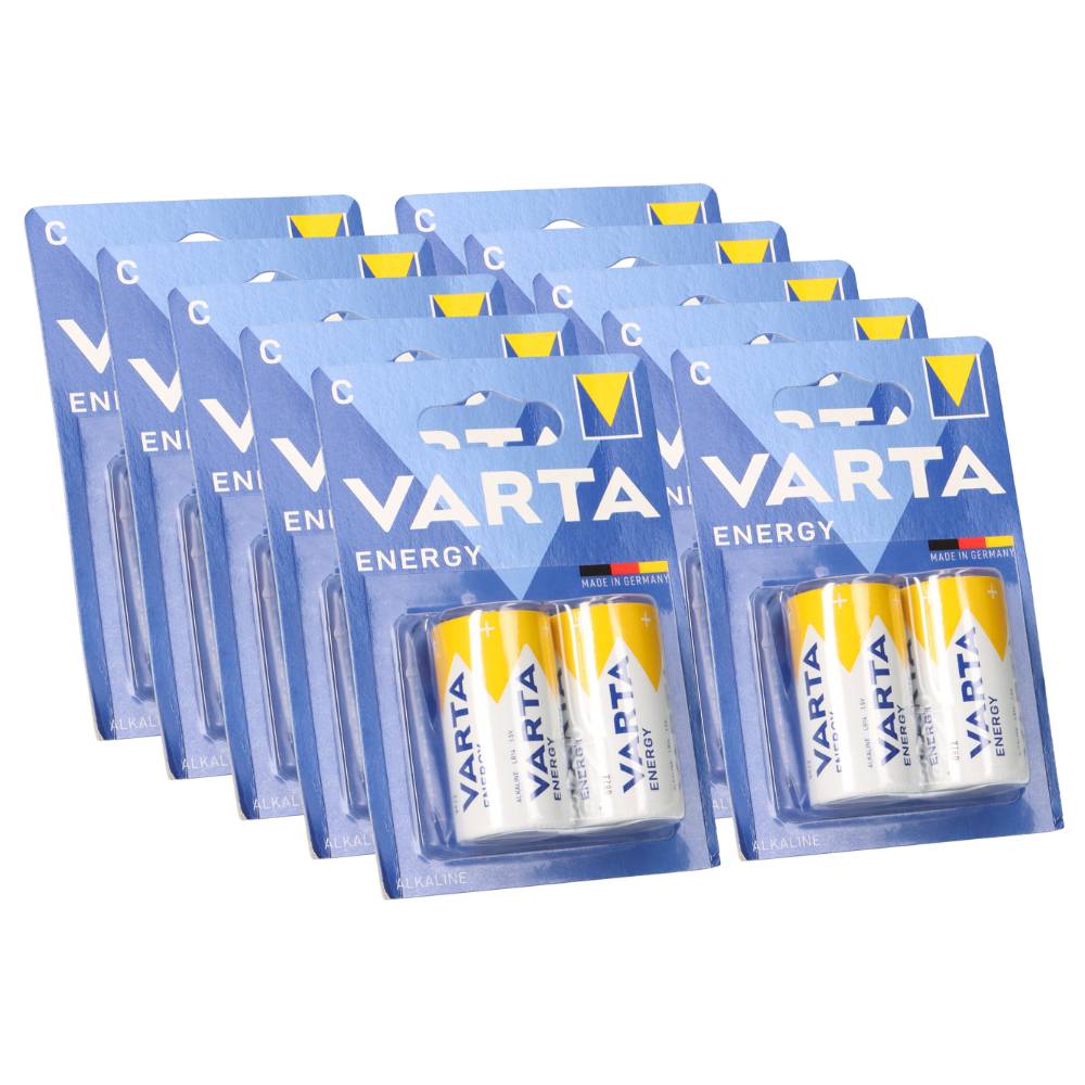 20x Varta Energy C Baby Batterie 1,5V AlMn im 2er Blister
