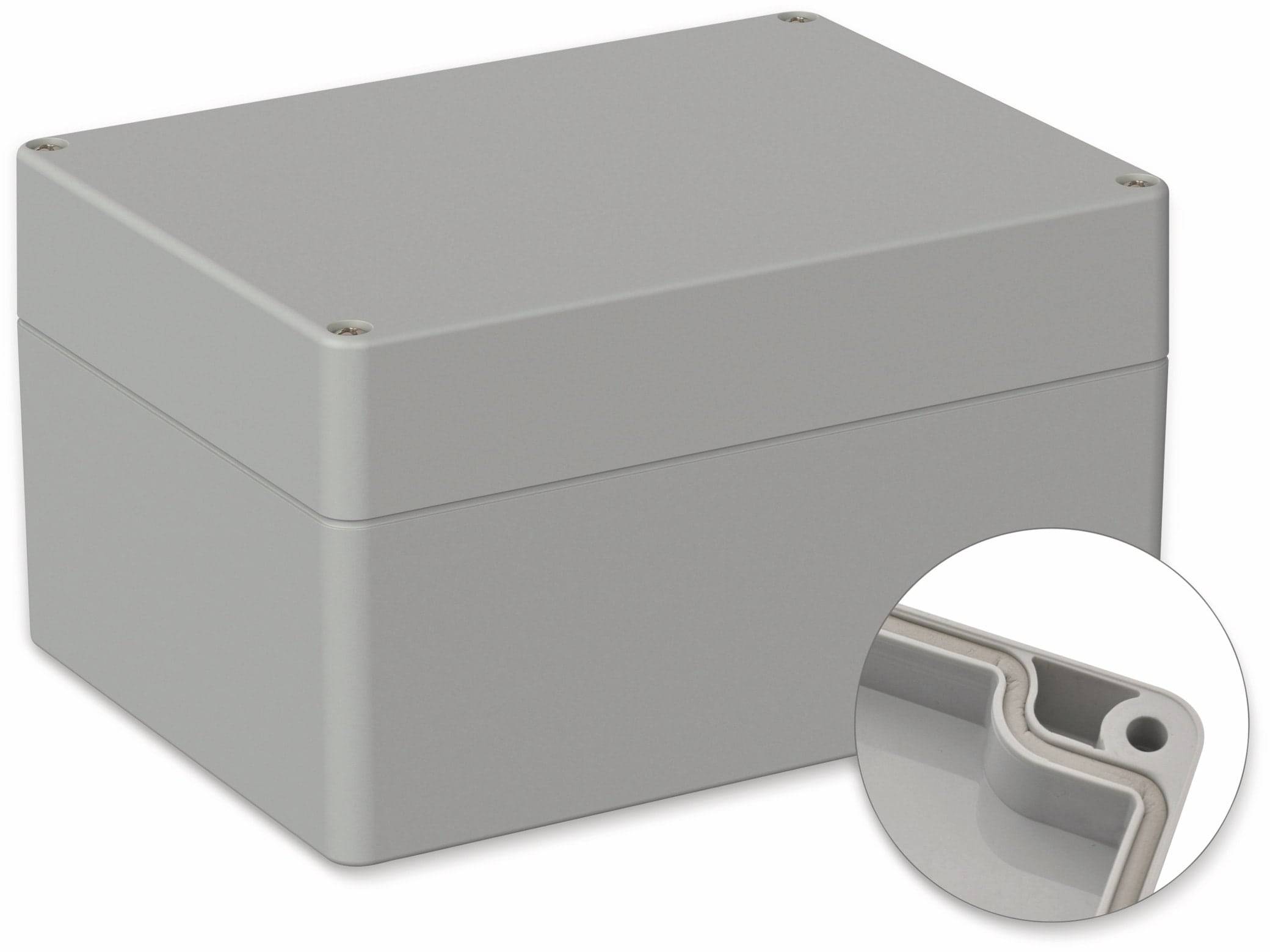 POLLIN, ABS Gehäuse, 160 x 120 x 90 mm, IP66, Lichtgrau