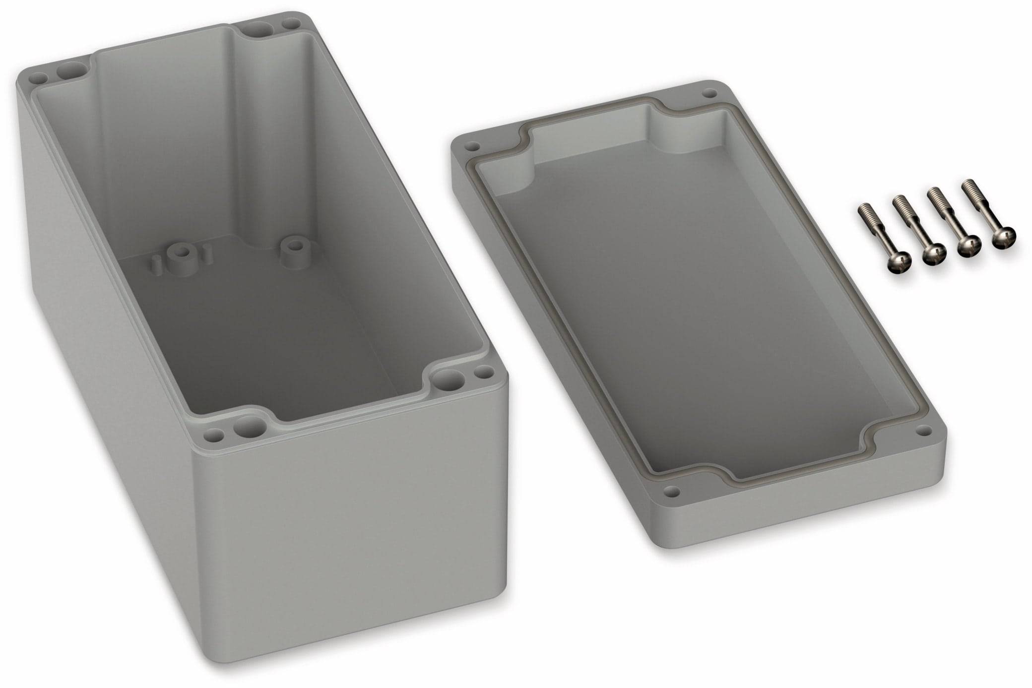 POLLIN, ABS Gehäuse, 160 x 80 x 85 mm, IP66, Lichtgrau