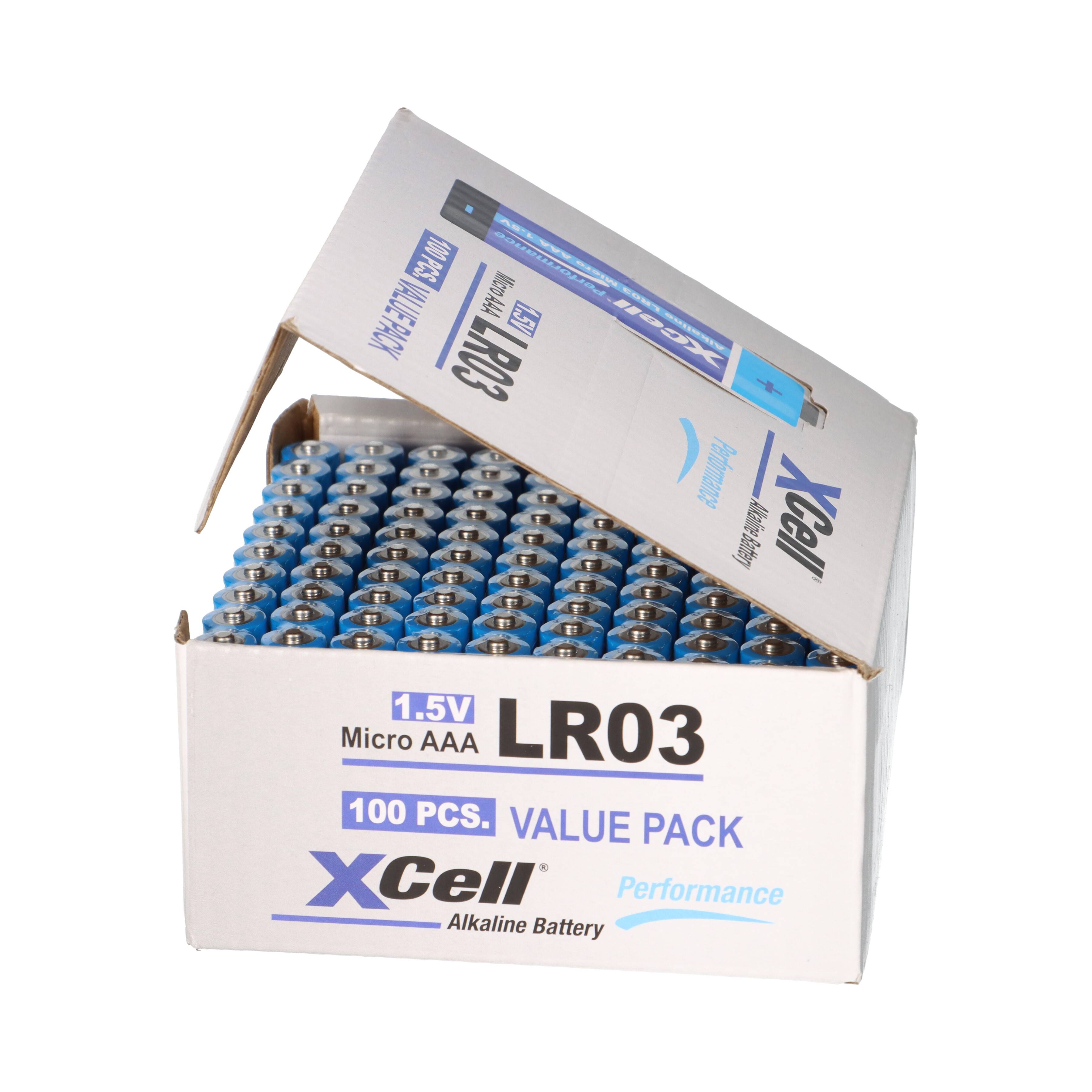 XCell Batterie Performance LR03 Micro AAA 100er Box