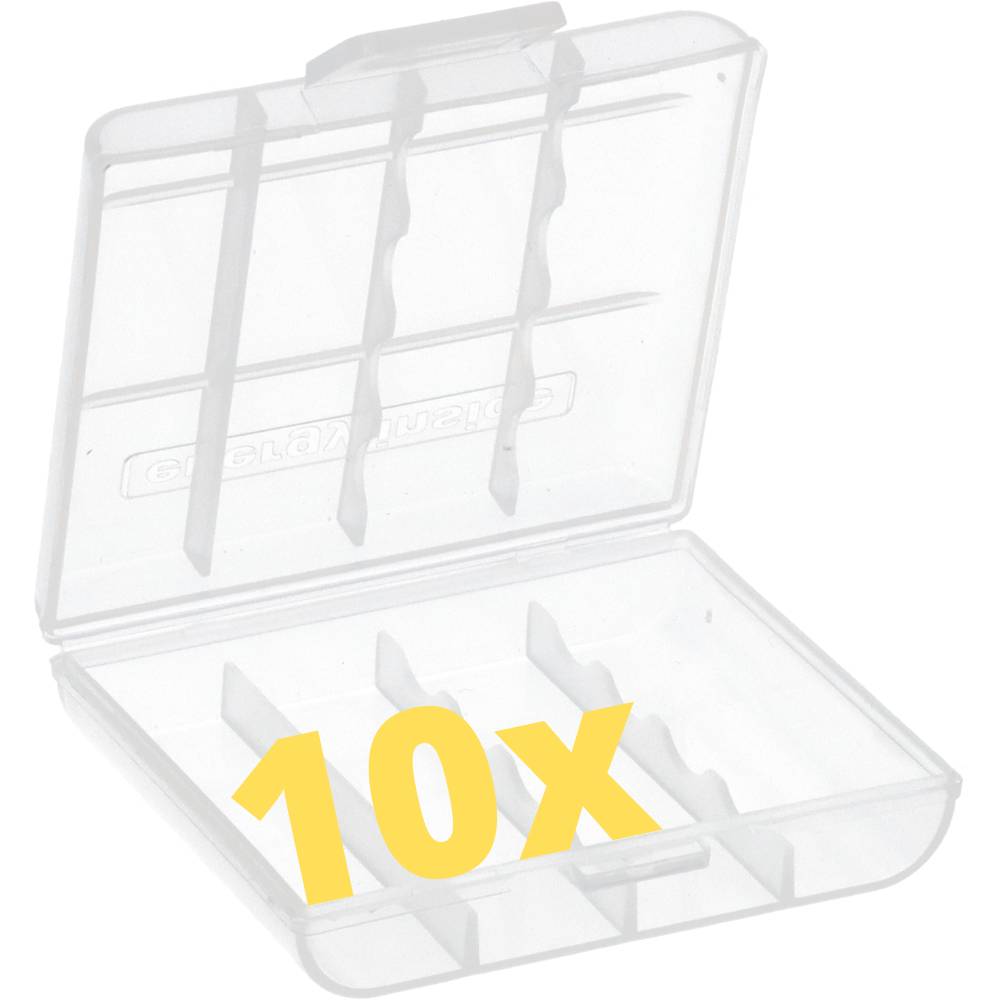 10x Aufbewahrungsbox Akkubox für 4x AA oder 5x AAA Akkus Batterien