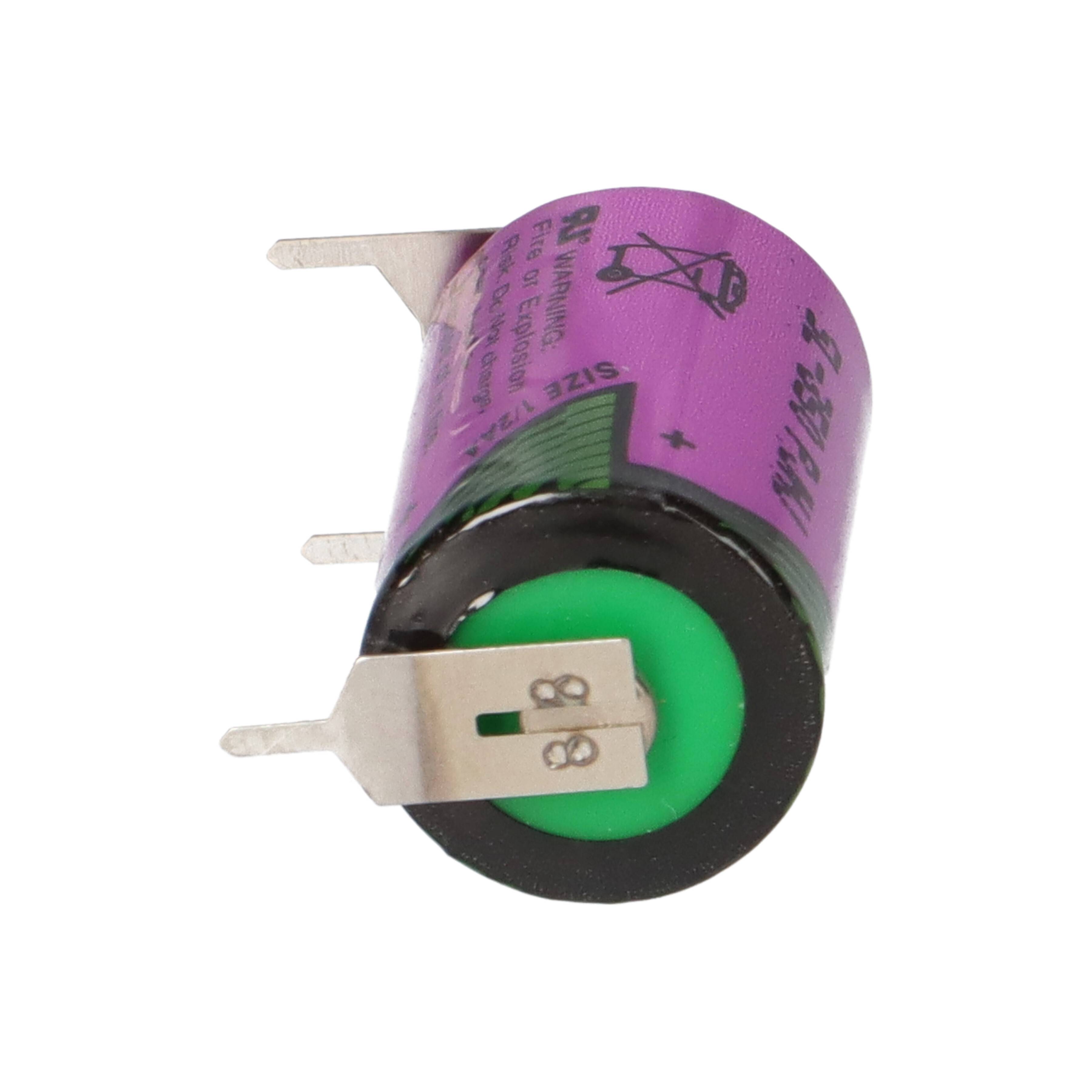 Tadiran SL-350/PT 3,6V 1,2Ah 1/2AA Li-SOCl₂ – 3 Printpins +/--