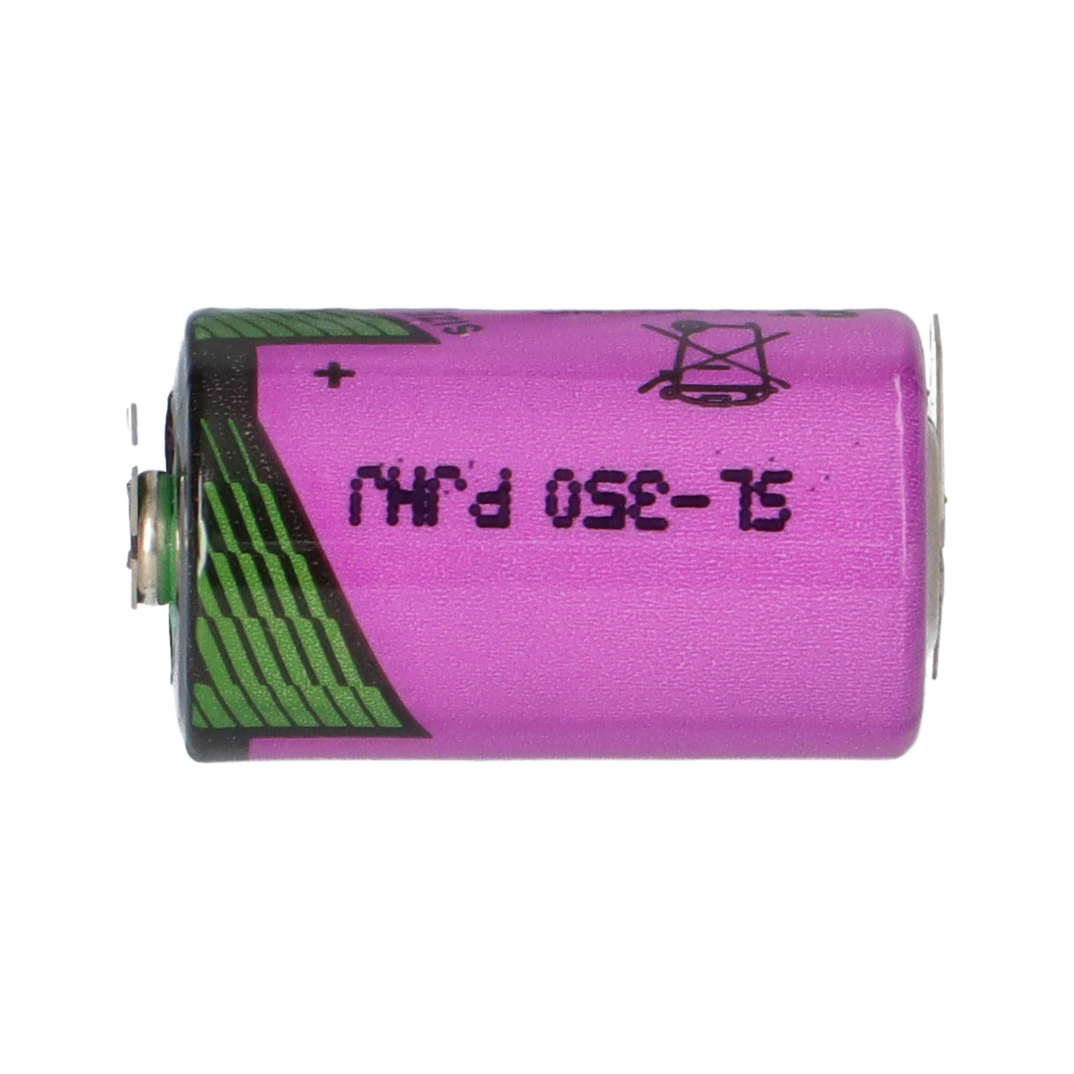 Tadiran SL-350/PT 3,6V 1,2Ah 1/2AA Li-SOCl₂ – 3 Printpins +/--