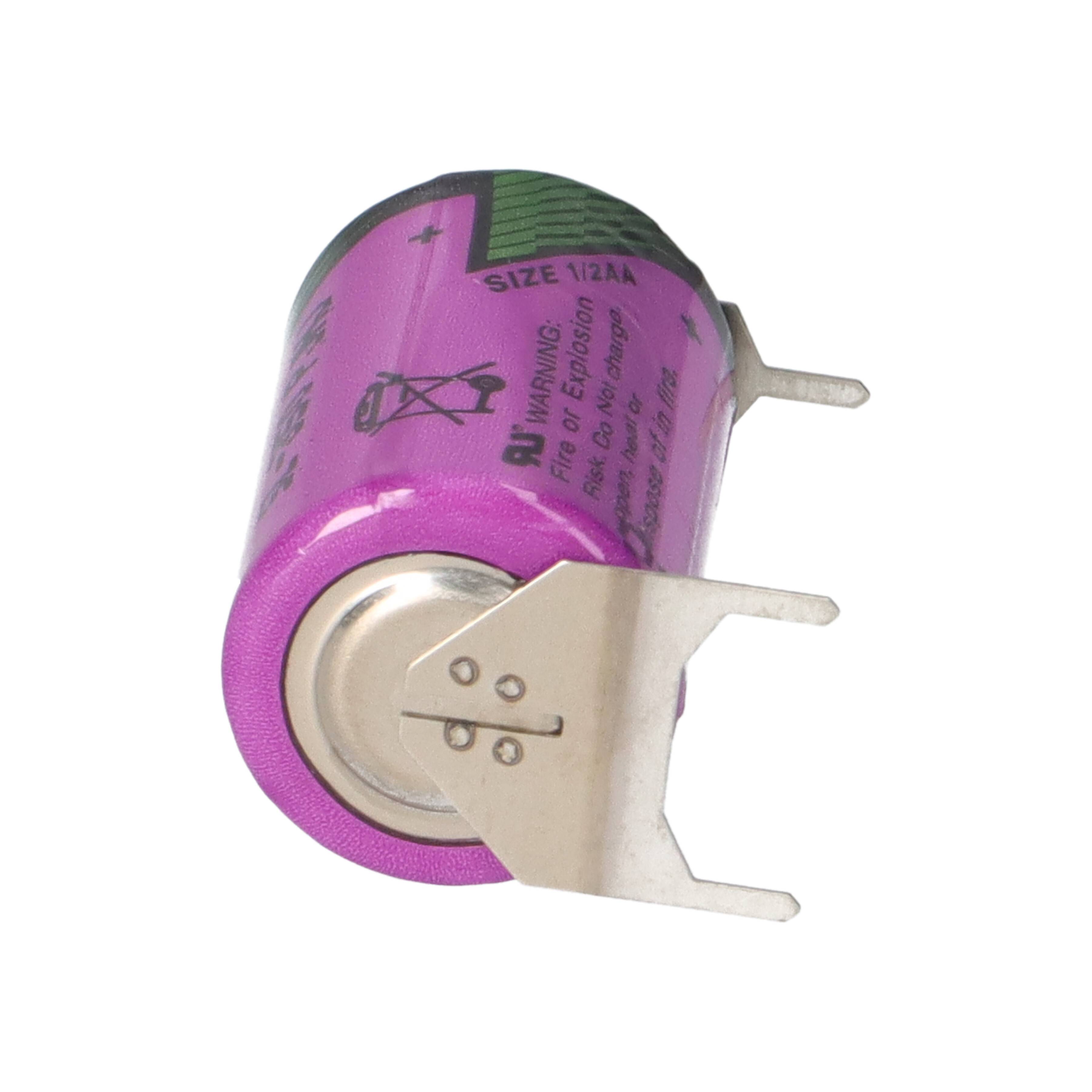 Tadiran SL-350/PT 3,6V 1,2Ah 1/2AA Li-SOCl₂ – 3 Printpins +/--