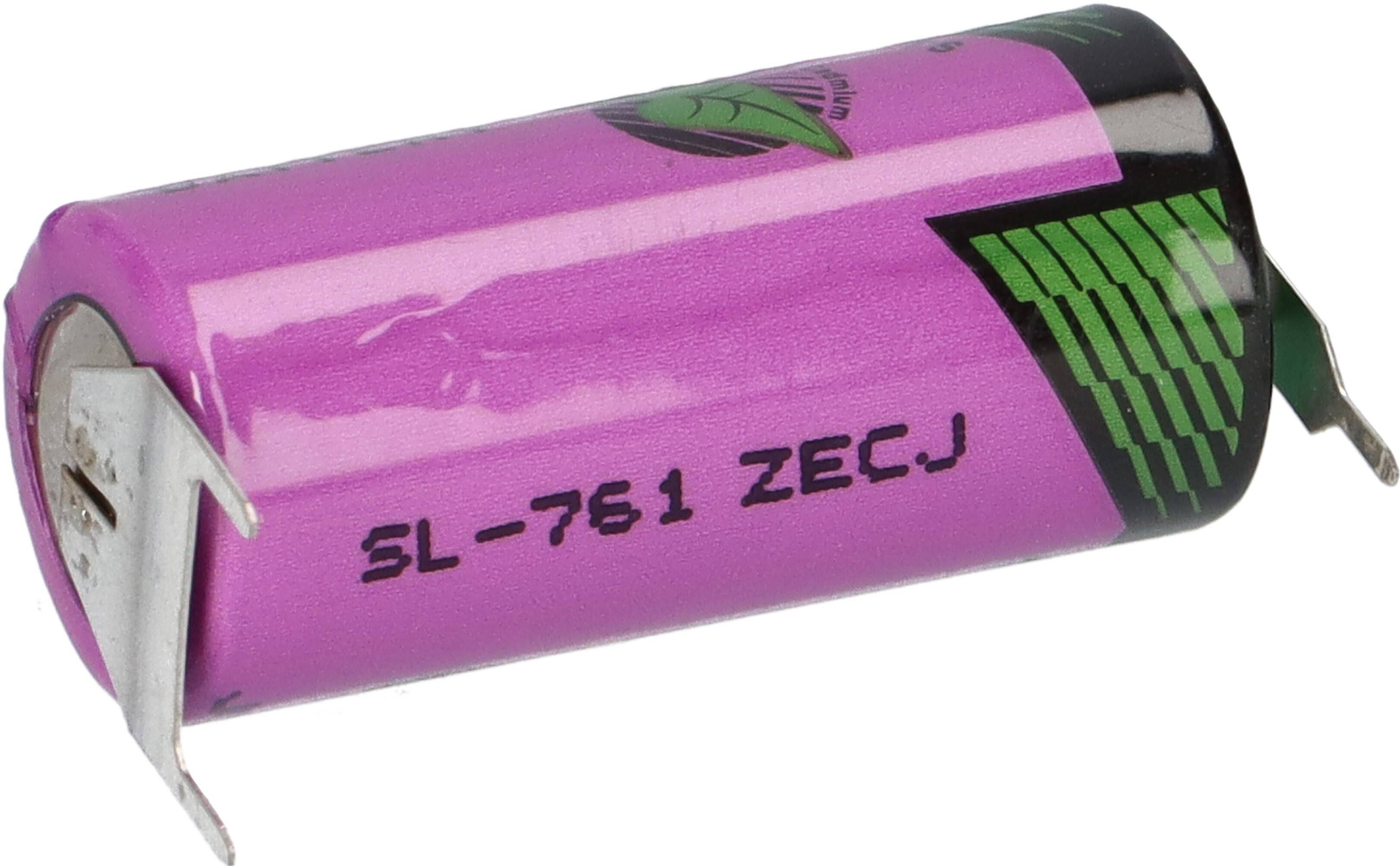 Tadiran SL-761/PT 3,6V 1,5Ah 2/3AA Li-SOCl₂ – 3 Printpins +/--