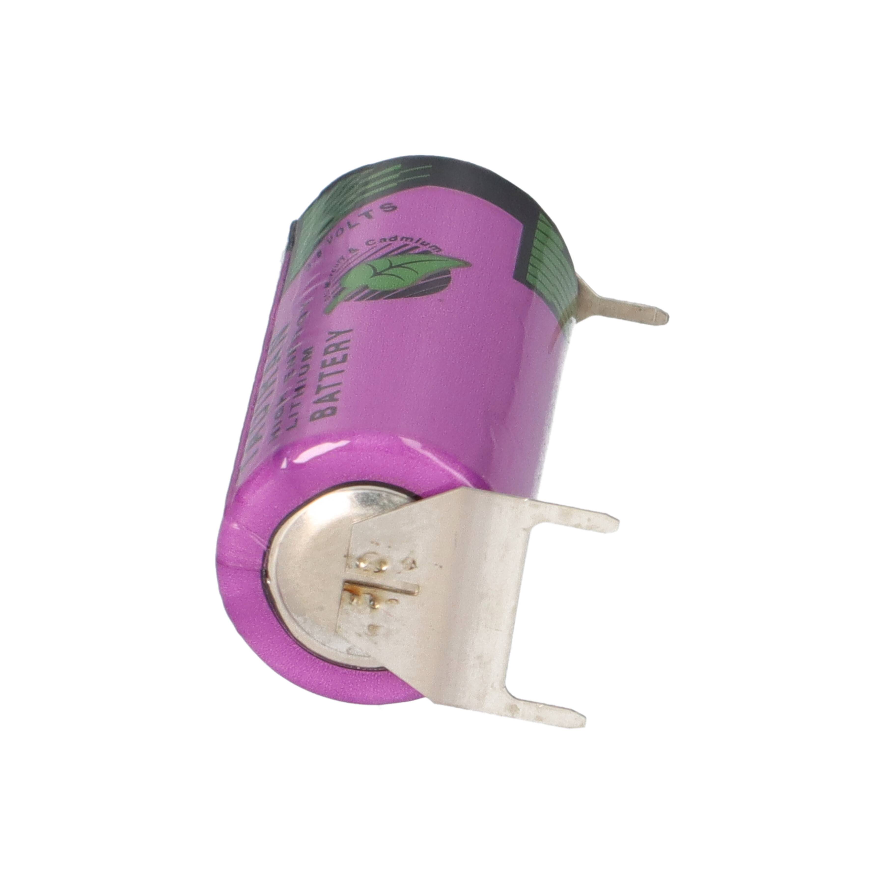 Tadiran SL-761/PT 3,6V 1,5Ah 2/3AA Li-SOCl₂ – 3 Printpins +/--