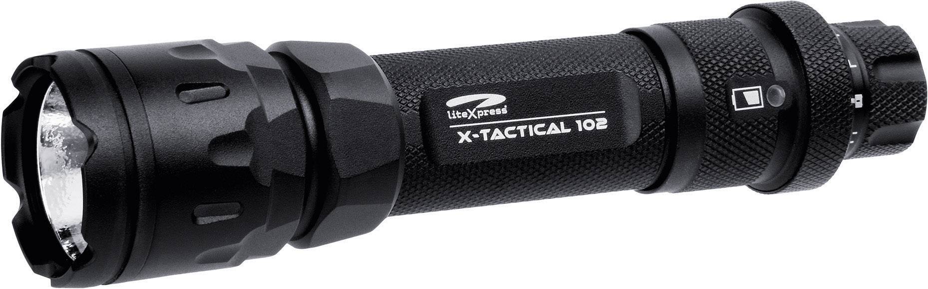 LiteXpress X-Tactical 102 LED Taschenlampe batteriebetrieben 34 h 176 g